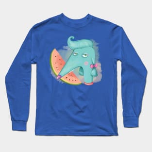 watermelon dog Long Sleeve T-Shirt